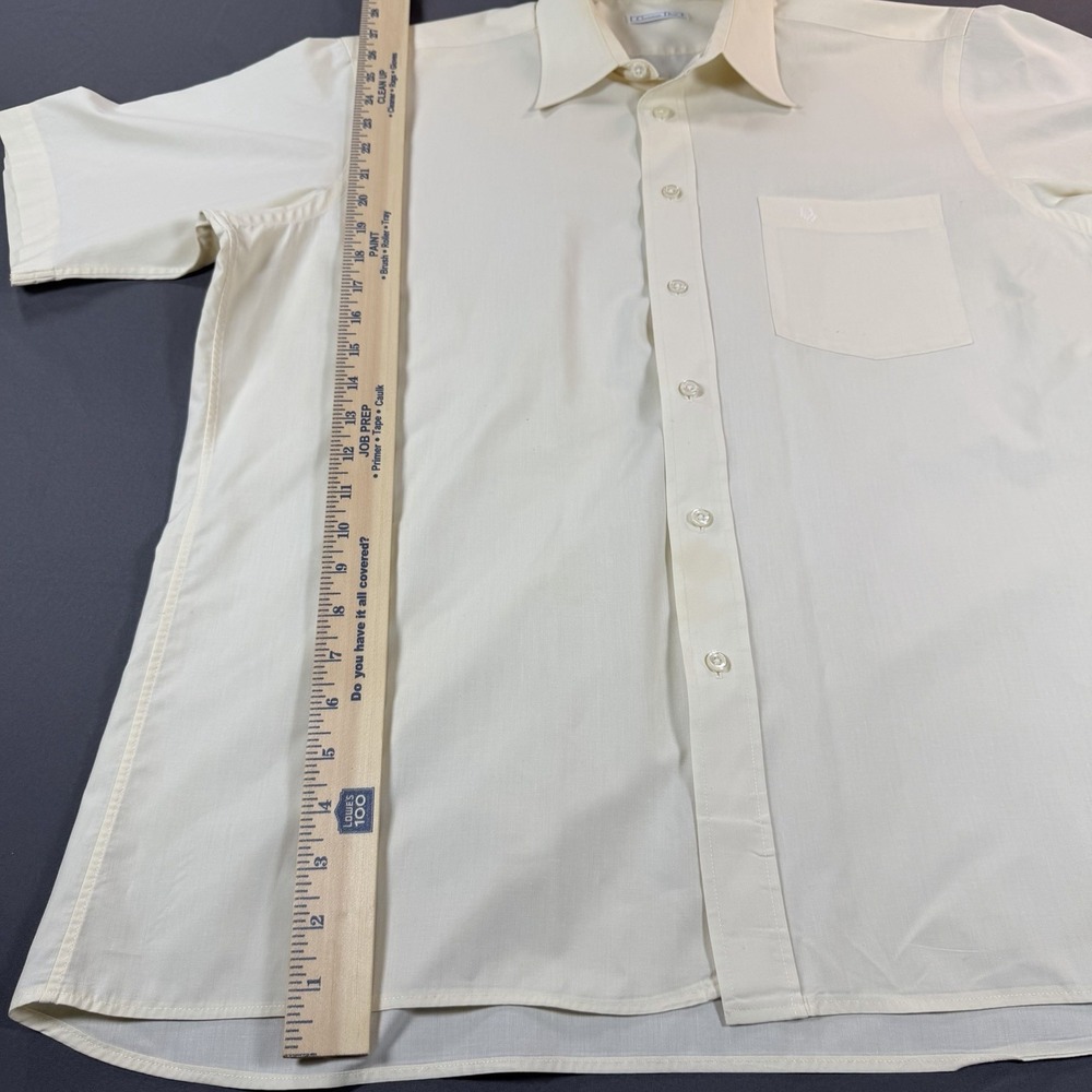 Christian Dior Vintage Button Up Shirt Men's 16 1/2 Short Sleeve - Picture 5 of 7